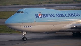 Korean Air Cargo Boeing 7478F HL7610 Takeoff from KIX 24L [upl. by Liponis135]