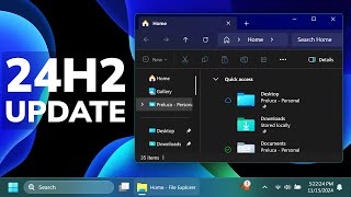 New Big Windows 11 24H2 Update – New Taskbar System Tray New Design in Build 261002448 RP [upl. by Refinneg725]