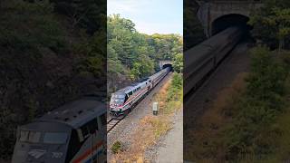 Amtrak Exits Garrison Tunnel P32ACDM 707 Leads [upl. by Lebezej]