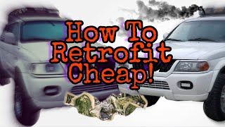 How to retrofit headlights cheap for under 50 Diy monterosport pajerosport insanefriends [upl. by Cirillo8]