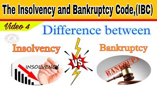 Difference between Insolvency and Bankruptcy  The Insolvency and Bankruptcy code  Notes [upl. by Tacye]