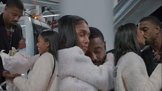 Michael B Jordan KISSES Lori Harvey During Sweet Valentines Day Celebration [upl. by Eladnek]