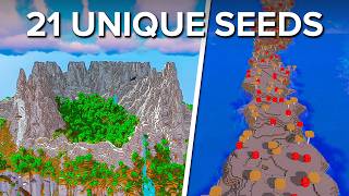 21 UNIQUE Seeds in Minecraft 121 [upl. by Carlynne856]