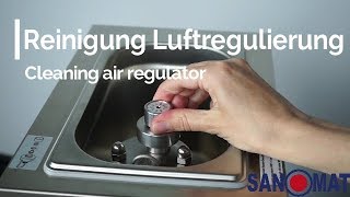 Reinigung Luftregulierung SANOMAT  Cleaning air regulator SANOMAT [upl. by Lorou]