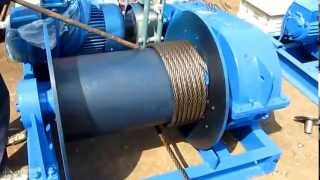 Electric winch wire rope installation [upl. by Adarbil]