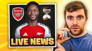 Arsenals AGREEMENT TO SIGN Raheem Sterling  Transfer Deadline Day Live [upl. by Nabroc]