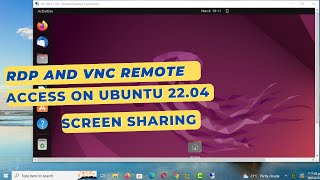 How to Configure VNC and RDP on Ubuntu 2204  Remote Access Screen Sharing [upl. by Nylkoorb]