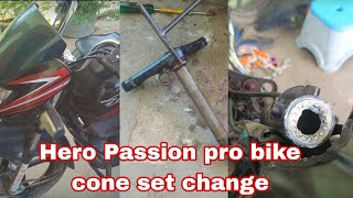 How to hero Passion pro bike cone set change full details in Tamil modified mechanic hero rider [upl. by Enelime820]