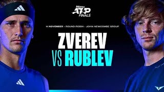 Zverev vs Rublev NITTO ATP Finals Torino 11112024 [upl. by Messere]