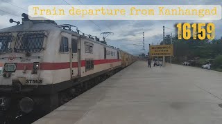 quotBlazing Departure WAP 7 Powers 16159 Train Out of Kanaghad with Lightning Accelerationquot [upl. by Odelia]