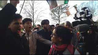 Speakers Corner  Hatun Surrounded By Screaming Pro Palestine Protesters [upl. by Iglesias334]