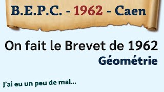 JAI EU DU MAL À FAIRE LE BEPC DE 1962 Et toi [upl. by Anthea67]