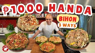 ₱1000 PANG HANDA  PANSIT BIHON 3 WAYS  Chef RV [upl. by Salita]