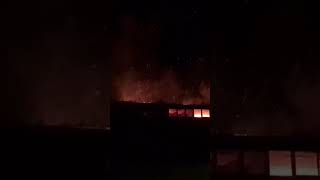 Blayney nsw Abattoir fire early this morning shorts fire blayneynswaustralia [upl. by Ailehc]