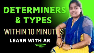 Learn Determiners and their types with examples englishgrammar hsc ssc [upl. by Clim]