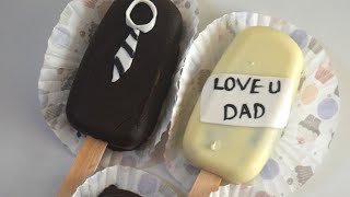 Chocolate cake popsicles recipe  fathers day special cake decoration [upl. by Henderson415]