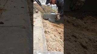 Sloping KERB 📐 pavement construction pavers builder pavercontractor diy paverblocks garden [upl. by Obmar]