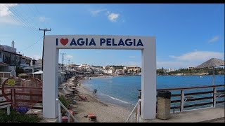 Agia Pelagia Crete TOUR amp REVIEW Kreta Crete Greece [upl. by Kcirtap]