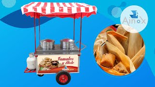 Carrito Para Tamales y Atole Térmico AINOX [upl. by Gurias]