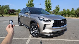 2023 Infiniti QX60 Autograph AWD Start Up Walkaround Test Drive and Review [upl. by Idnym]