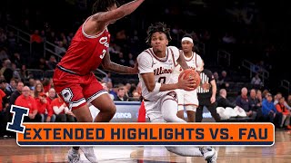 Florida Atlantic at Illinois  Extended Highlights  Big Ten Mens Basketball  Dec 5 2023 [upl. by Ybanrab108]