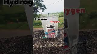 Separate Hydrogen Gas And Oxygen Gas By 9 v Battery Form Water [upl. by Verile353]