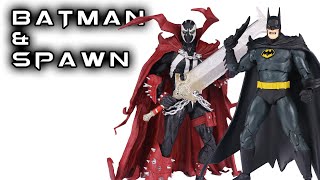 McFarlane Toys BATMAN amp SPAWN 2 Pack Action Figure Review [upl. by Symer]