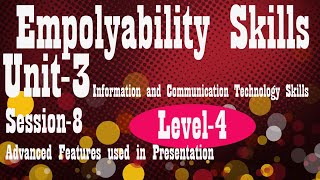 Level 4 Employability Skills II unit3 S8 Advance Features in Libreoffice Impress [upl. by Pavla]