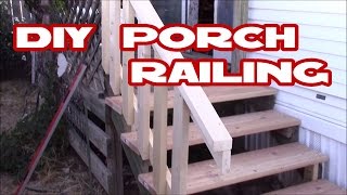 How to make deck  porch railing easy with just 2x4s DIY Home Depot materials [upl. by Samuele]