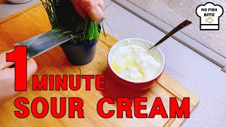 Einfaches SOUR CREAM Rezept IN EINER MINUTE selber machen geht das [upl. by Samuela758]