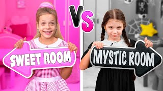 Eva and Wednesday Pink vs Black Hotel Challenge [upl. by Cart]