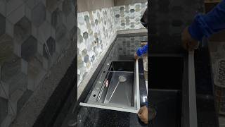 The correct way to install the kitchen sink In the middle of the marble [upl. by Aicela]