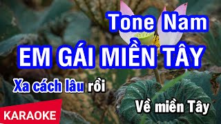 Karaoke Em Gái Miền Tây Tone Nam  Nhan KTV [upl. by Stead]