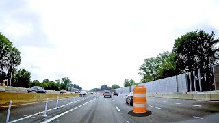 Construction Update I66 Express Lanes  Summer 2021 Eastbound TimeLapse Trip [upl. by Marelda]