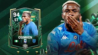 DEADLY STRIKER OSIMHEN 94 RATED REVIEW WINTER WILDCARD EVENT EA FC MOBILE [upl. by Acceb379]