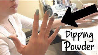 How Mya Gets Her Acrylic Nails Done with new trending dipping powder [upl. by Oratnek]