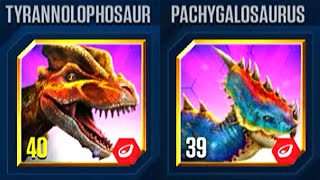 TYRANNOLOPHOSAUR VS PACHYGALOSAURUS  JURASSIC WORLD THE GAME [upl. by Lalla]