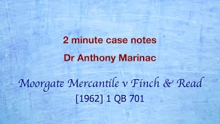 Moorgate Mercantile v Finch amp Read Nature of conversion [upl. by Birdie]