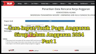 Cara InputTarik Pagu Anggaran Sirup LKPP Tahun Anggaran 2024 – Part 1 [upl. by Notlok]