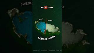 The Strangest Island In Europe 🔥shorts maps geography border island finland sweden facts [upl. by Zebapda]