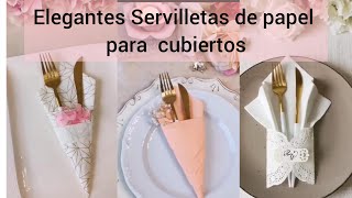 3 ideas para doblar servilletas de papel [upl. by Burnight]