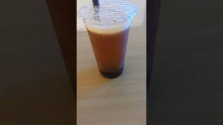 Orange bubble tea with tapioca pearl drink bubble tea tapioca pearl [upl. by Trula]