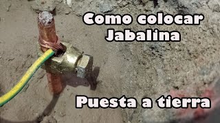 Como colocar una jabalina puesta a tierra de electricidad [upl. by Ainesell]