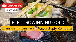 Metode Electrowinning Gold Cara Memancing Agar Emas dan Logam lain menempel [upl. by Aihsiyt]