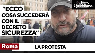 quotVogliono impedire anche il dissenso pacificoquot a Roma manifestazione contro il decreto Sicurezza [upl. by Pearce]