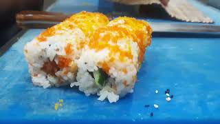 prawns tempura sushi roll shortvideo food cheflife chefskills challenge likeandsubscribe yt [upl. by Aiek302]