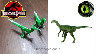 Thecodontosaurus Dinosaur Jurassic Park Origami 테코돈토사우루스 쥬라기공원 공룡 종이접기 [upl. by Emersen]