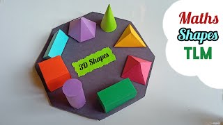 3D Geometrical Shapes Maths Project For School CompetitionMaths ModelMaths TLMMaths Project Easy [upl. by Cowley]