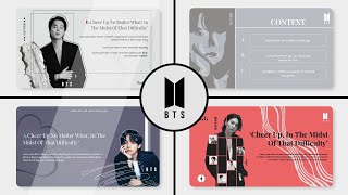 BTS Inspired Presentation  PowerPoint Template  O J Edits [upl. by Libbie]