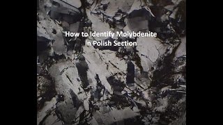 How to identify Molybdenite in Polish Section [upl. by Gylys]